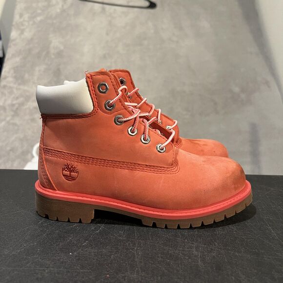 Timberland Boots Kids Size 1.5 Pink Waterproof Youth Classic Winter - Picture 1 of 10